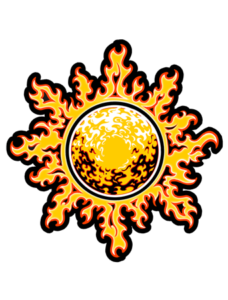 Bright Fire Strain Logo Illustration