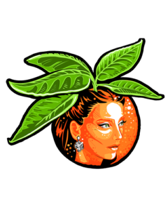 Clementine Strain Logo Illustration